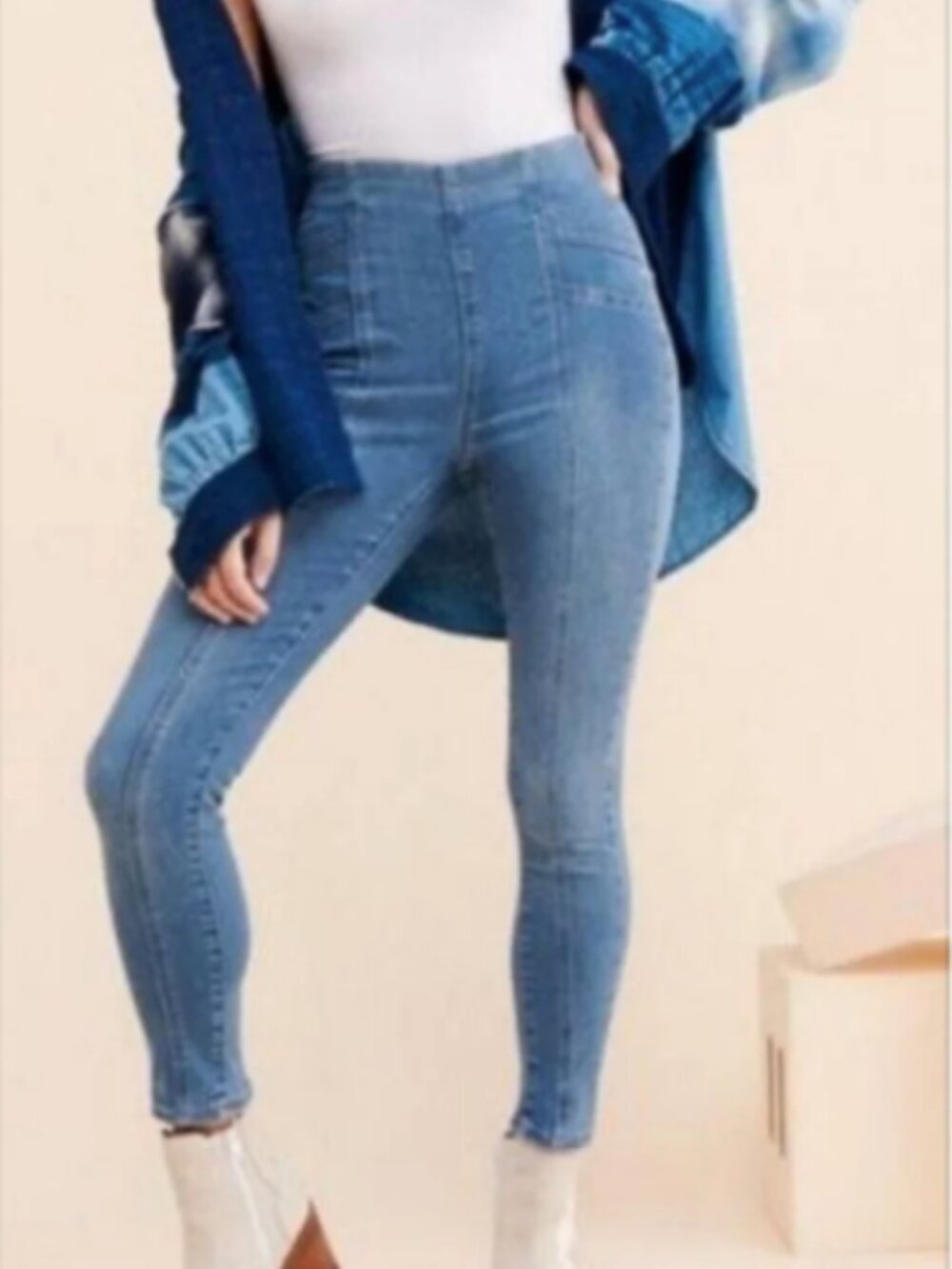 Free People Riptide Feel Alright Skinny Jegging Jeans Sz 26 (&78) NWT